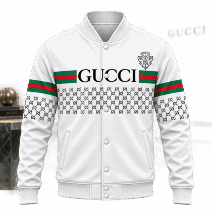Gucci | Interlocking Monogram Stripe Baseball Jacket Fall 2026 Drop