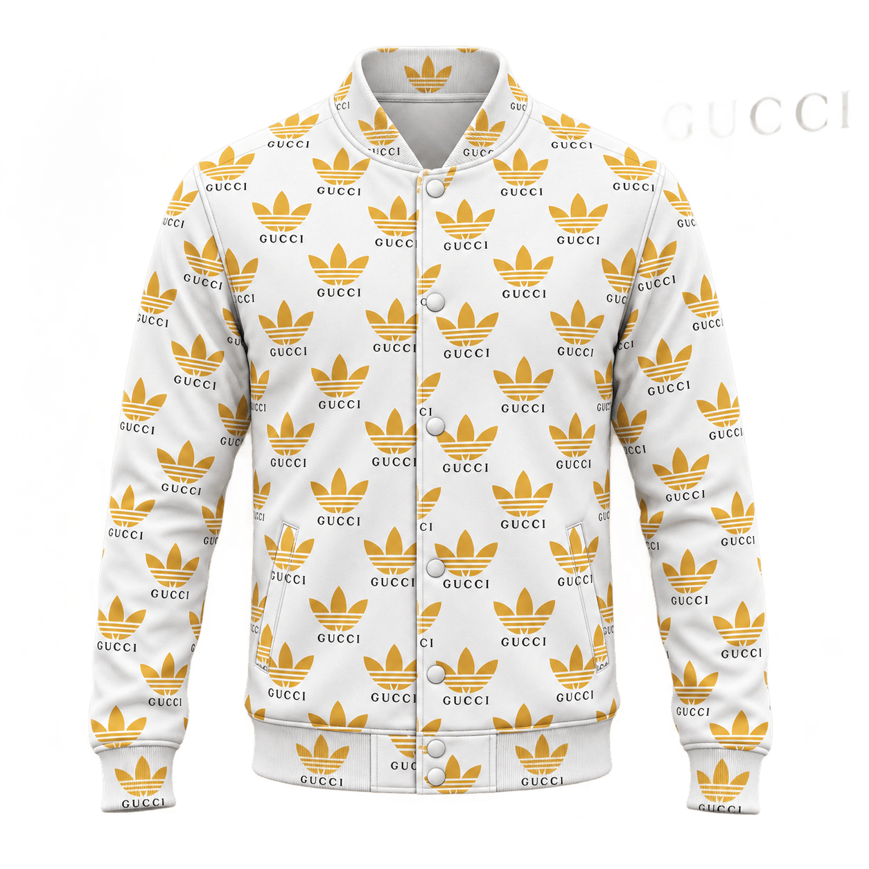Gucci | Golden Trefoil Monogram Baseball Jacket Winter 2026 Drop