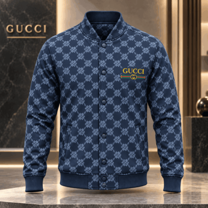 Gucci | Tonal Diamond Lattice Baseball Jacket Winter 2026 Drop