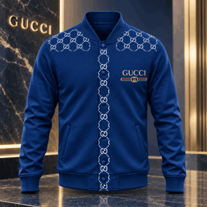 Gucci | Dotted Monogram Trim Baseball Jacket Winter 2026 Drop