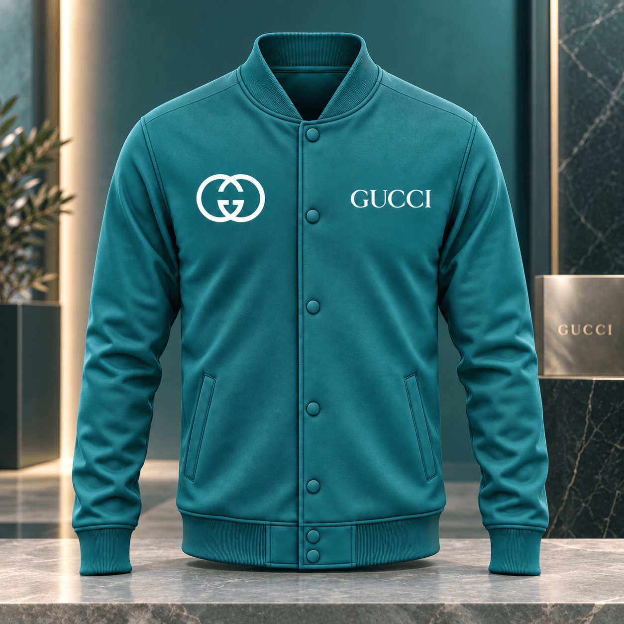 Gucci | Double Emblem Chest Print Baseball Jacket Winter 2026 Drop