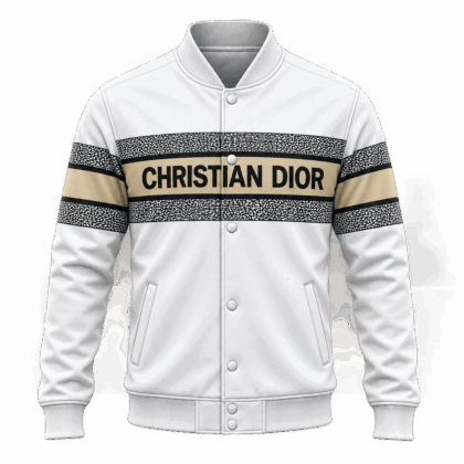 Dior | Speckled Contrast Bands Baseball Jacket Fall 2026 Edition
