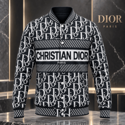 Dior | Monogram Stripe Panel Baseball Jacket Fall 2026 Edition