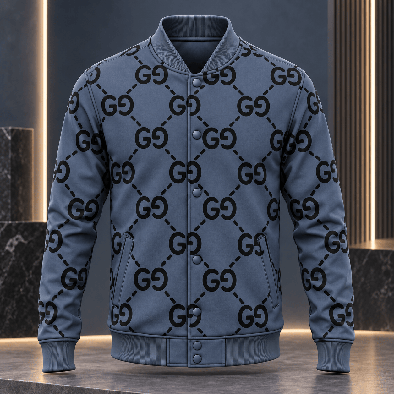 Gucci | Diamond Monogram Print Baseball Jacket Winter 2026 Drop