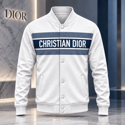 Dior | Signature Logo Stripe Baseball Jacket Fall 2026 Edition
