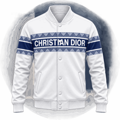 Dior | Geometric Triangle Stripe Baseball Jacket Fall 2026 Edition