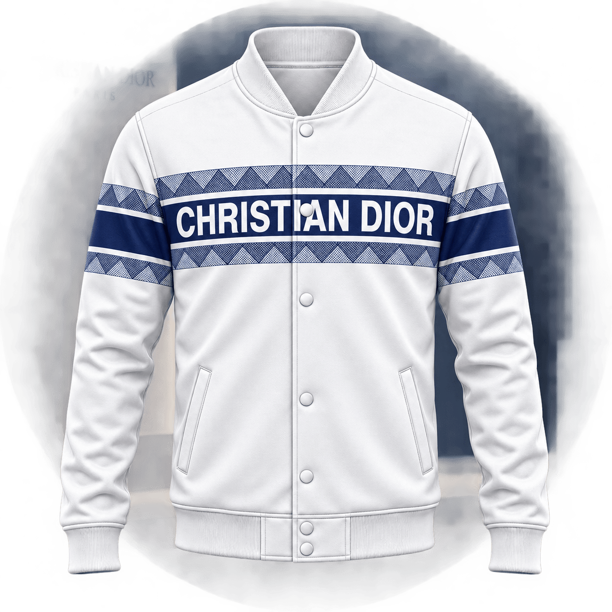 Dior | Geometric Triangle Stripe Baseball Jacket Fall 2026 Edition