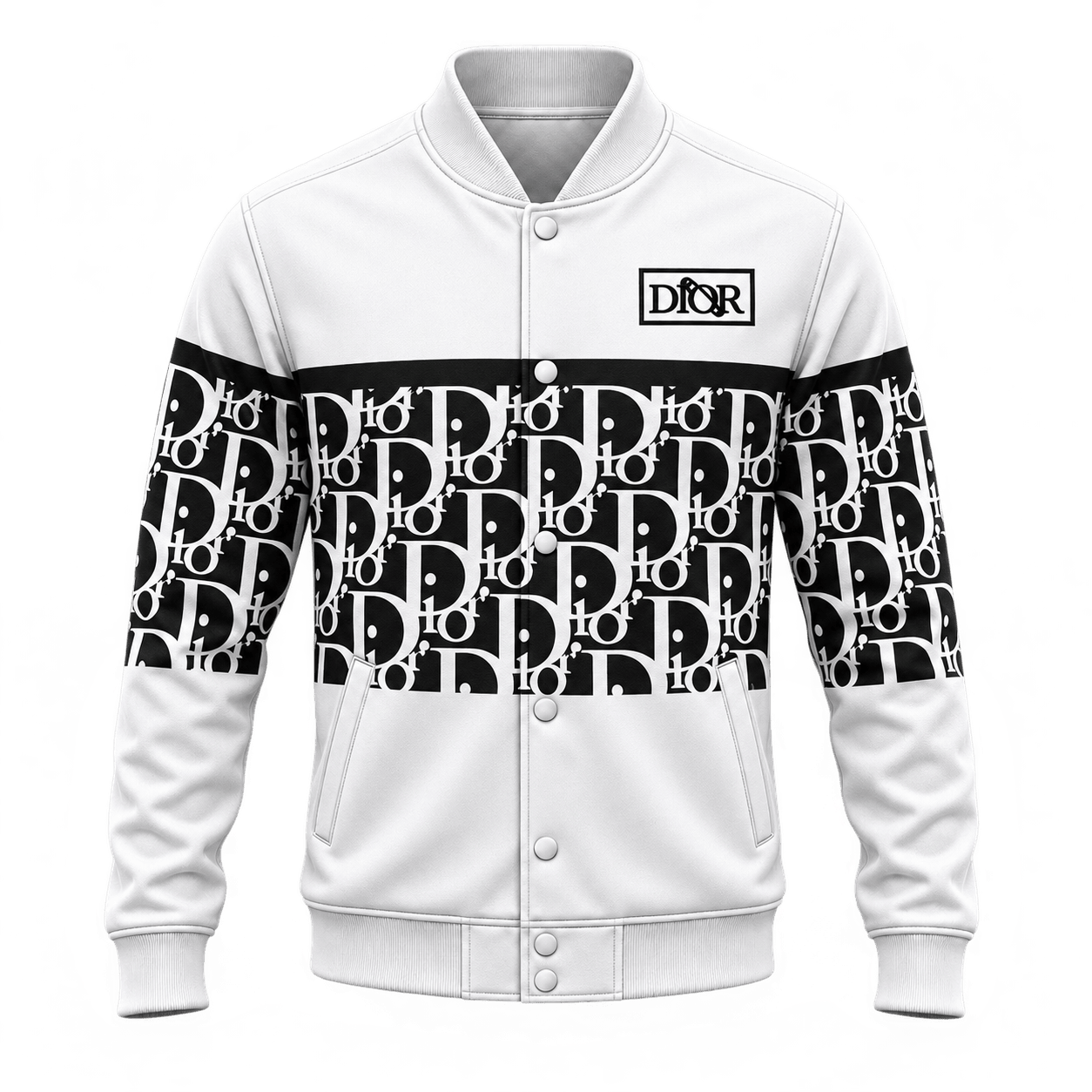 Dior | Oversized Monogram Panel Baseball Jacket Fall 2026 Edition