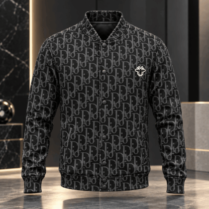 Dior | Oblique Monogram Print Baseball Jacket Winter 2026 Edition