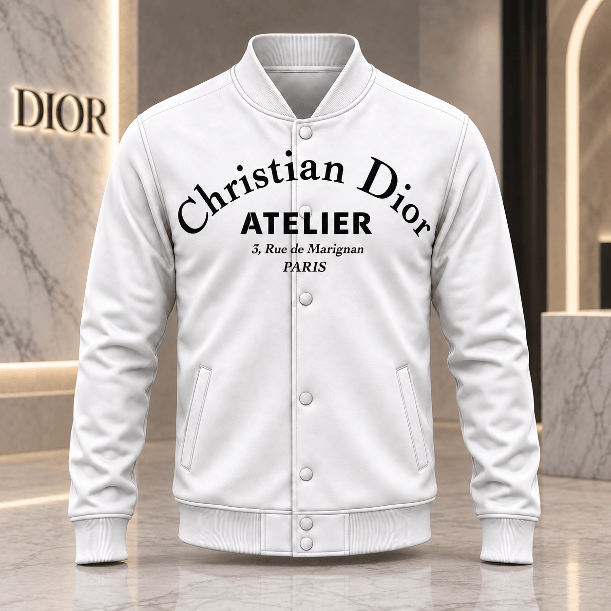 Dior | Atelier Paris Typography Baseball Jacket Fall 2026 Edition