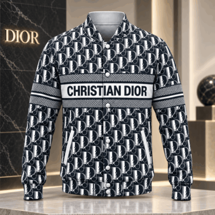 Dior | Oblique Monogram Stripe Baseball Jacket Fall 2026 Edition
