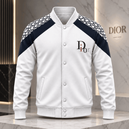 Dior | Monogram Chevron Panels Baseball Jacket Winter 2026 Edition