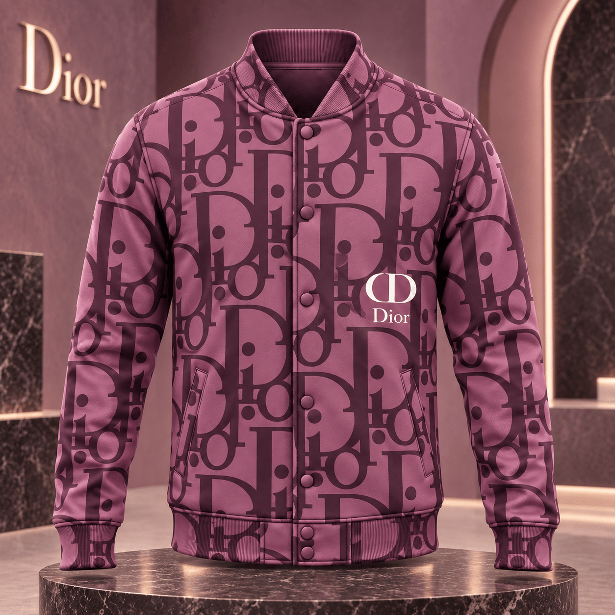 Dior | Oversized Oblique Monogram Baseball Jacket Winter 2026 Edition