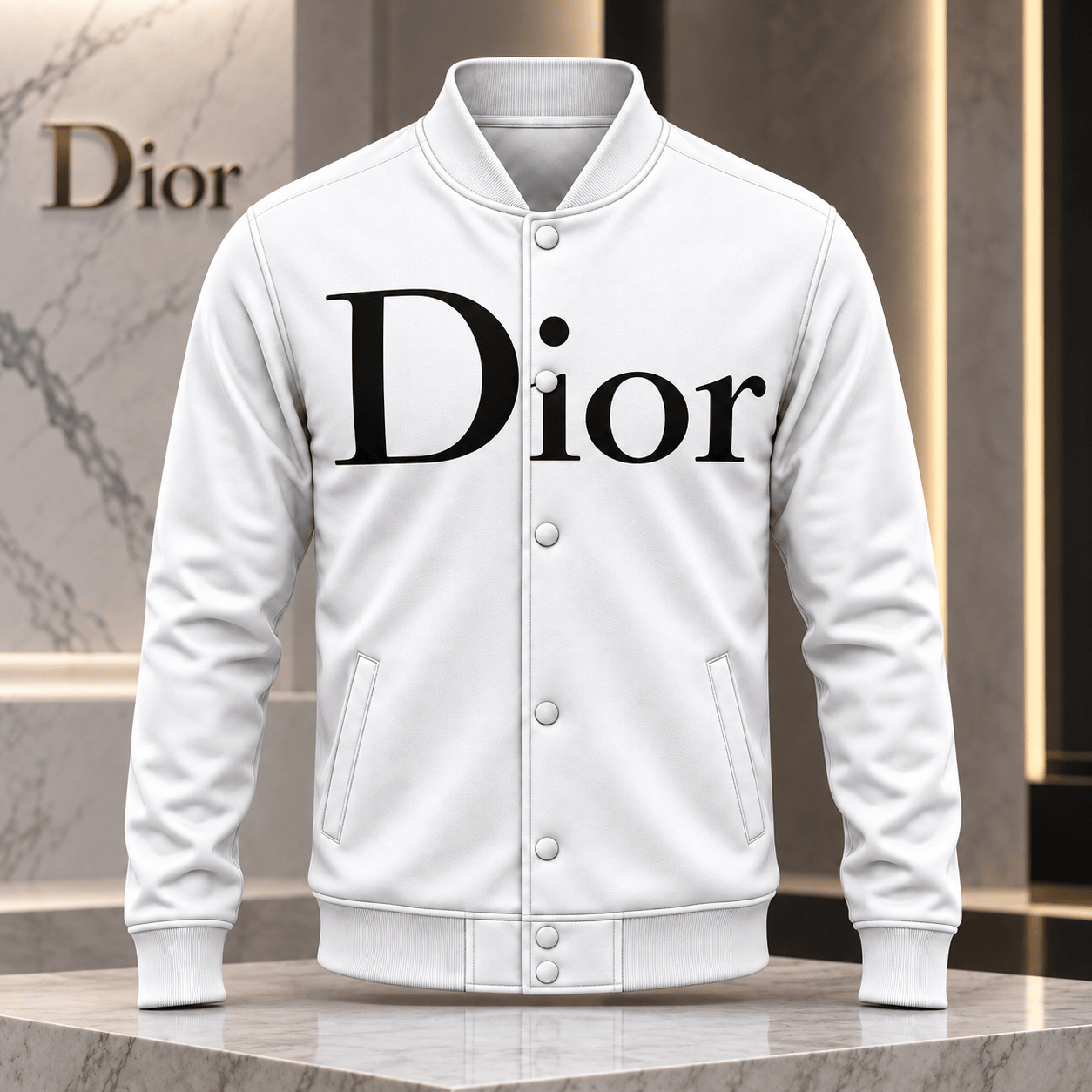 Dior | Oversized Serif Wordmark Baseball Jacket Winter 2026 Edition