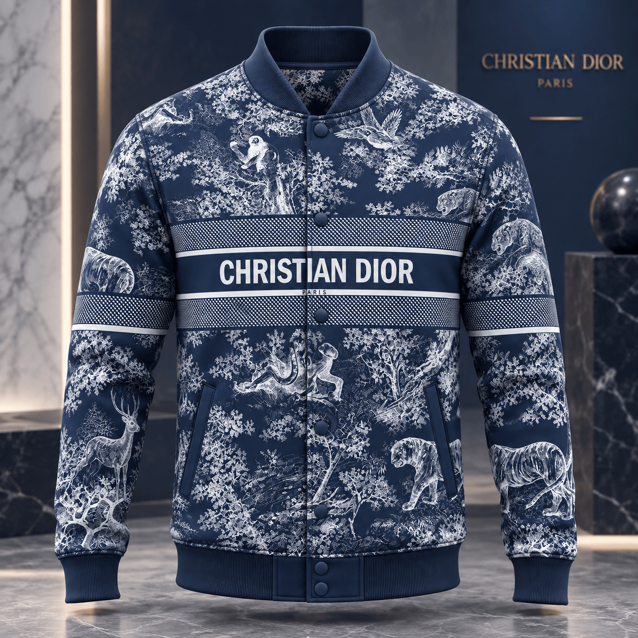 Dior | Wildlife Toile Print Baseball Jacket Winter 2026 Edition