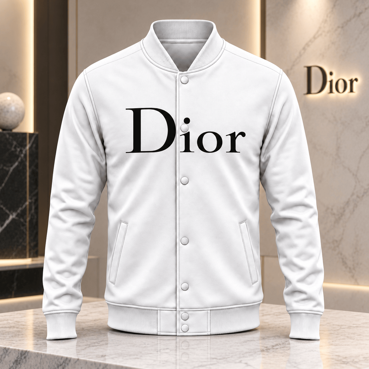 Dior | Oversized Logo Print Baseball Jacket Winter 2026 Edition