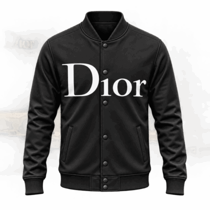 Dior | Oversized White Wordmark Baseball Jacket Winter 2026 Edition