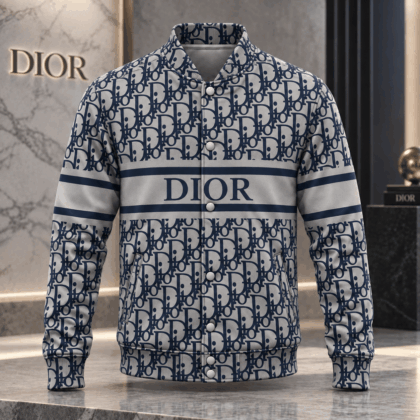 Dior | Oblique Monogram Stripe Baseball Jacket Winter 2026 Edition