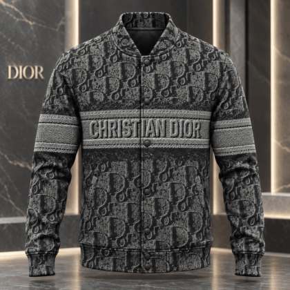 Dior | Distressed Monogram Stripe Baseball Jacket Winter 2026 Edition