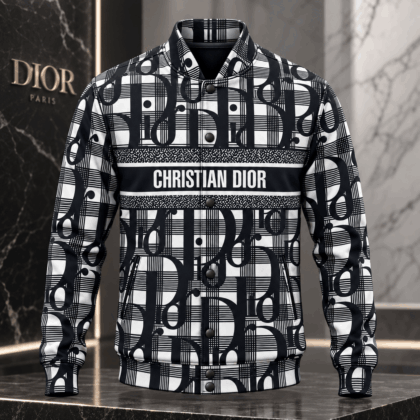 Dior | Oblique Monogram Plaid Baseball Jacket Winter 2026 Edition