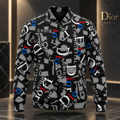 Dior | Typographic Monogram Collage Baseball Jacket Winter 2026 Edition