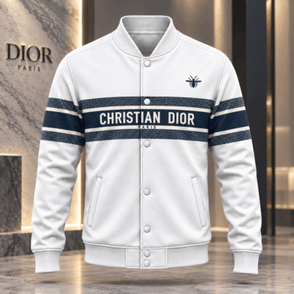 Dior | Bee Emblem Racing Stripe Baseball Jacket Holiday 2026 Edition