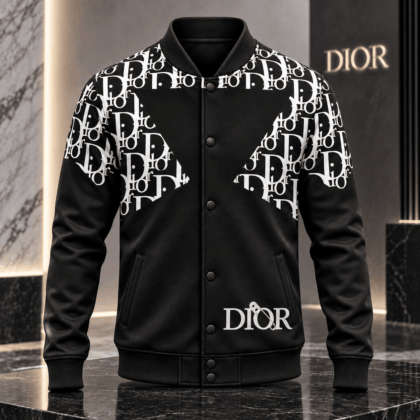 Dior | Oblique Monogram Panel Print Baseball Jacket Holiday 2026 Edition