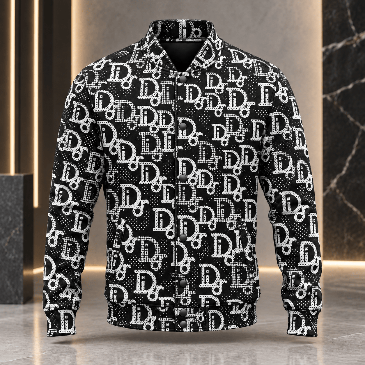 Dior | Dotted Oblique Monogram Baseball Jacket Winter 2026 Edition