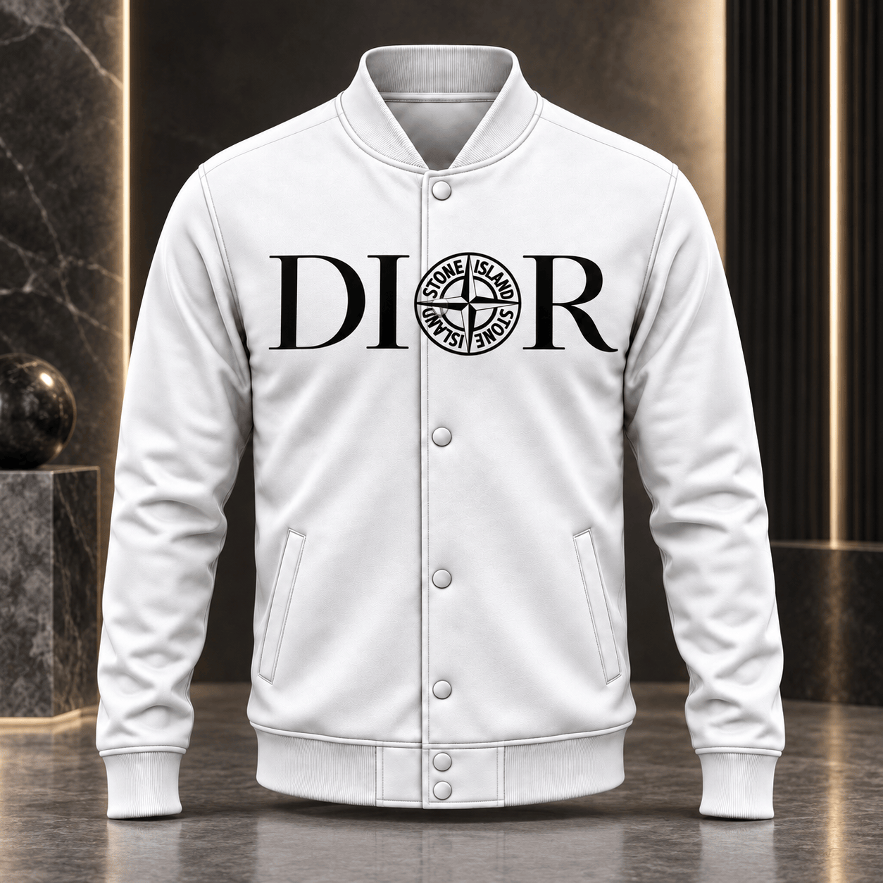 Dior | Compass Logo Graphic Baseball Jacket Holiday 2026 Edition