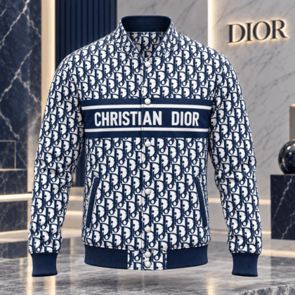 Dior | Oblique Monogram Stripe Baseball Jacket Holiday 2026 Edition
