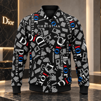 Dior | Monogram Logo Collage Baseball Jacket Holiday 2026 Edition