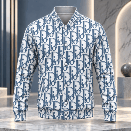 Dior | Blue Oblique Monogram Baseball Jacket Holiday 2026 Edition