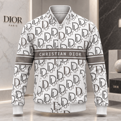 Dior | Dotted Monogram Stripe Baseball Jacket Holiday 2026 Edition