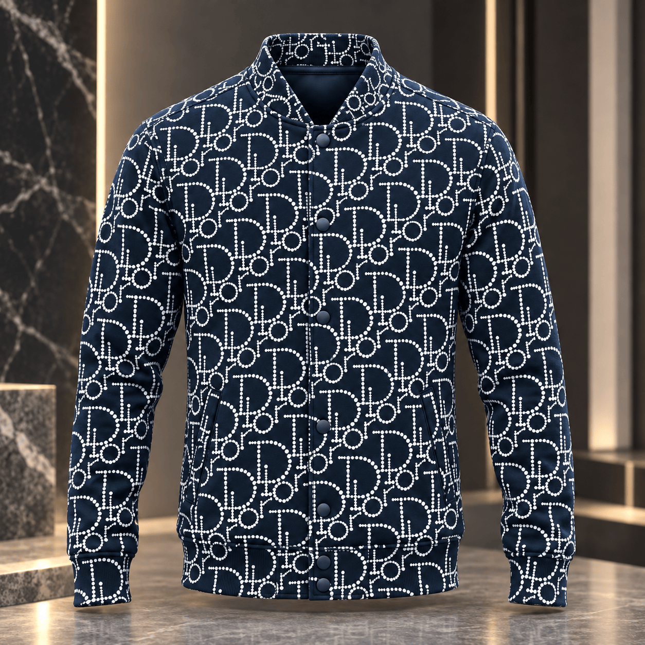 Dior | Pearl-Dot Monogram Print Baseball Jacket Holiday 2026 Edition