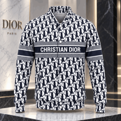 Dior | Monogram Checker Stripe Baseball Jacket Holiday 2026 Edition