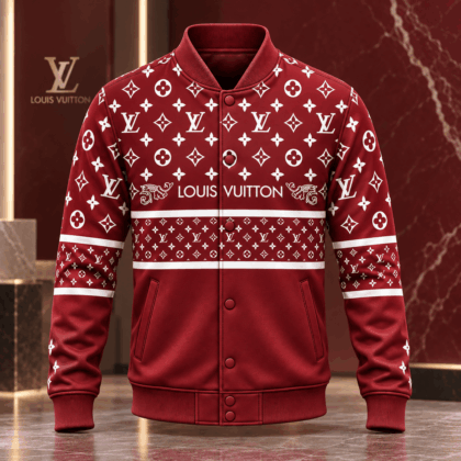Louis Vuitton | Crimson Monogram Stripe Baseball Jacket Black Friday 2026 Collection
