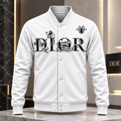 Dior | Menagerie Lettering Print Baseball Jacket Christmas 2026 Edition