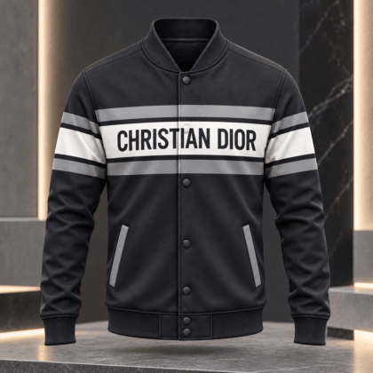 Dior | Contrast Wordmark Stripe Baseball Jacket Christmas 2026 Edition