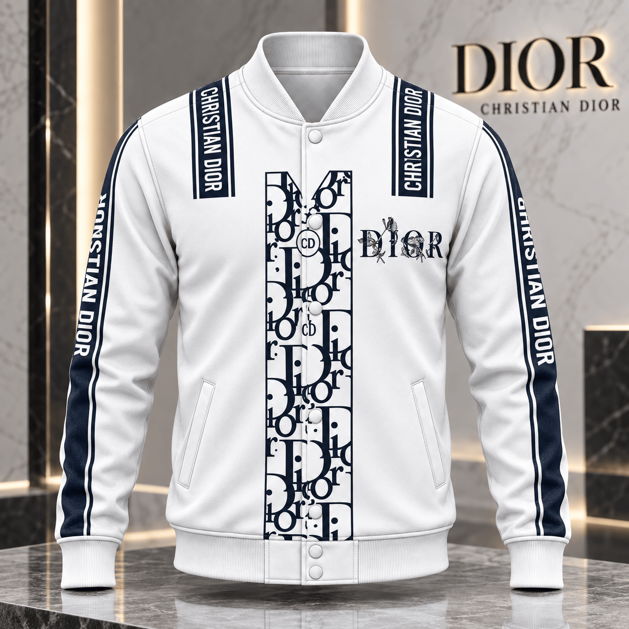Dior | Monogram Racing Stripe Baseball Jacket Christmas 2026 Edition