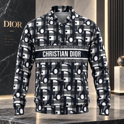 Dior | Geometric Monogram Grid Baseball Jacket Christmas 2026 Edition