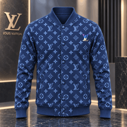Louis Vuitton | Tonal Blue Monogram Baseball Jacket Black Friday 2026 Collection