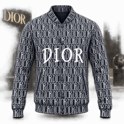 Dior | Allover Signature Wordmark Baseball Jacket Christmas 2026 Edition
