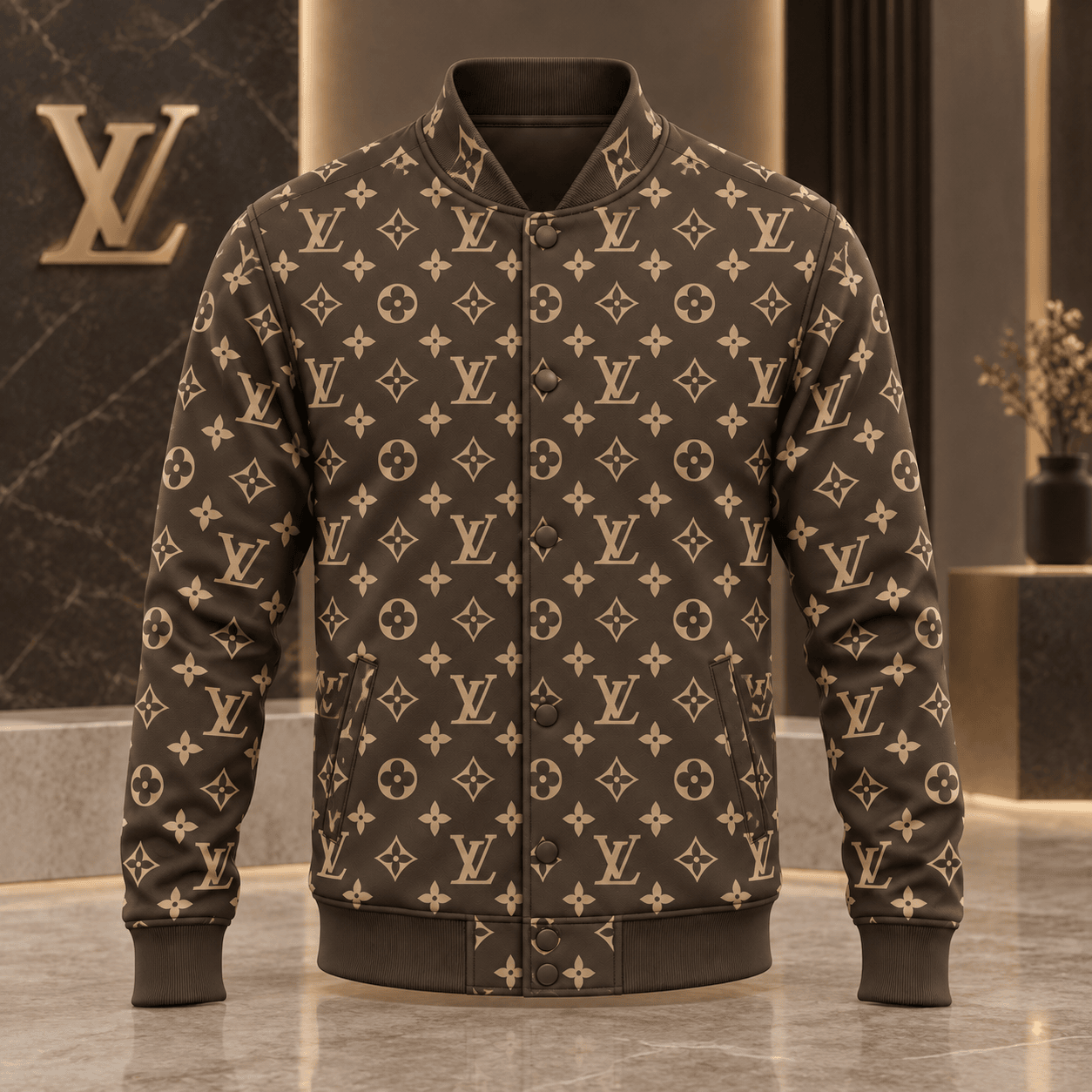 Louis Vuitton | Classic Monogram Print Baseball Jacket Black Friday 2026 Collection