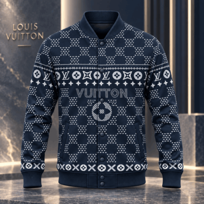 Louis Vuitton | Monogram Fair Isle Baseball Jacket Year-End 2026 Collection