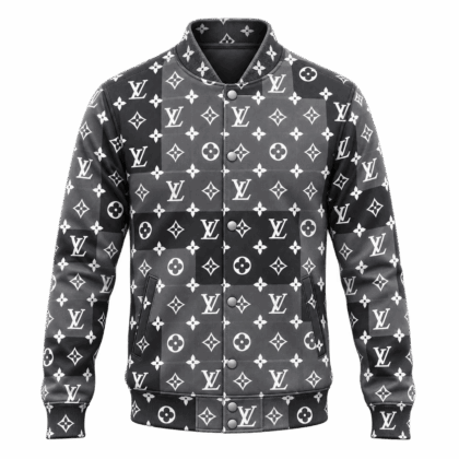 Louis Vuitton | Monochrome Monogram Print Baseball Jacket Year-End 2026 Collection
