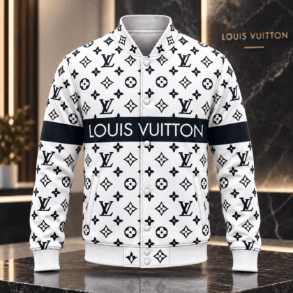 Louis Vuitton | Monogram Stripe Print Baseball Jacket Year-End 2026 Collection
