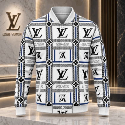 Louis Vuitton | Monogram Grid Print Baseball Jacket Year-End 2026 Collection