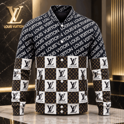 Louis Vuitton | Diagonal Wordmark Checkerboard Baseball Jacket Year-End 2026 Collection