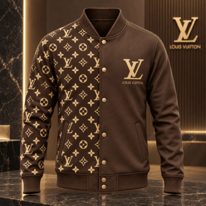 Louis Vuitton | Split Monogram Print Baseball Jacket Year-End 2026 Collection
