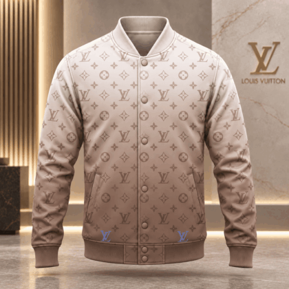 Louis Vuitton | Ombré Monogram Print Baseball Jacket Year-End 2026 Collection